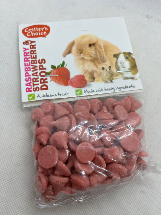Raspberry & Strawberry Drops 75g