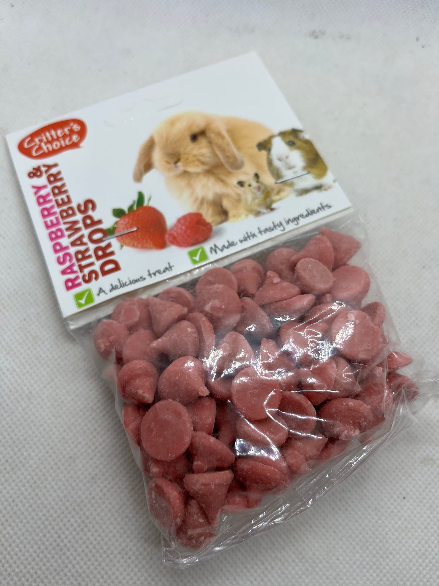 Raspberry & Strawberry Drops 75g