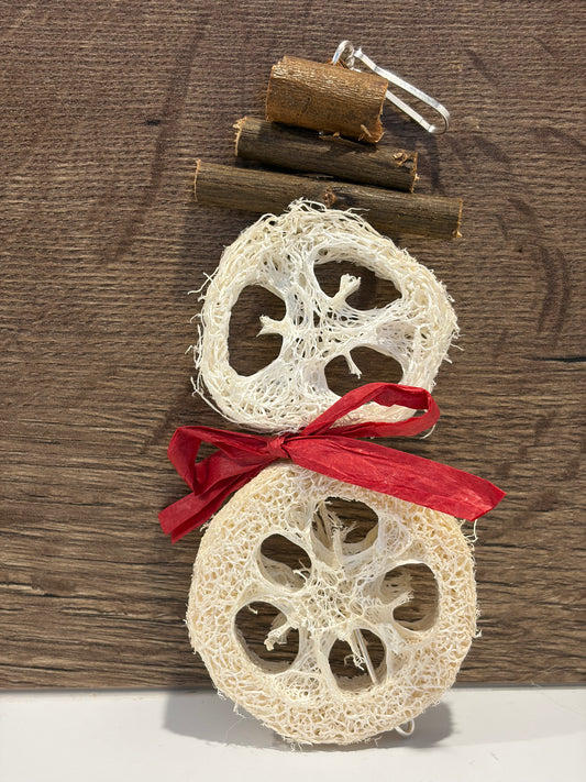 Loofah Snowman